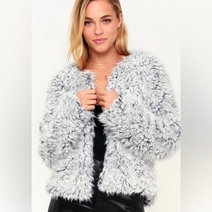 Grant Grey Faux Fur Jacket
